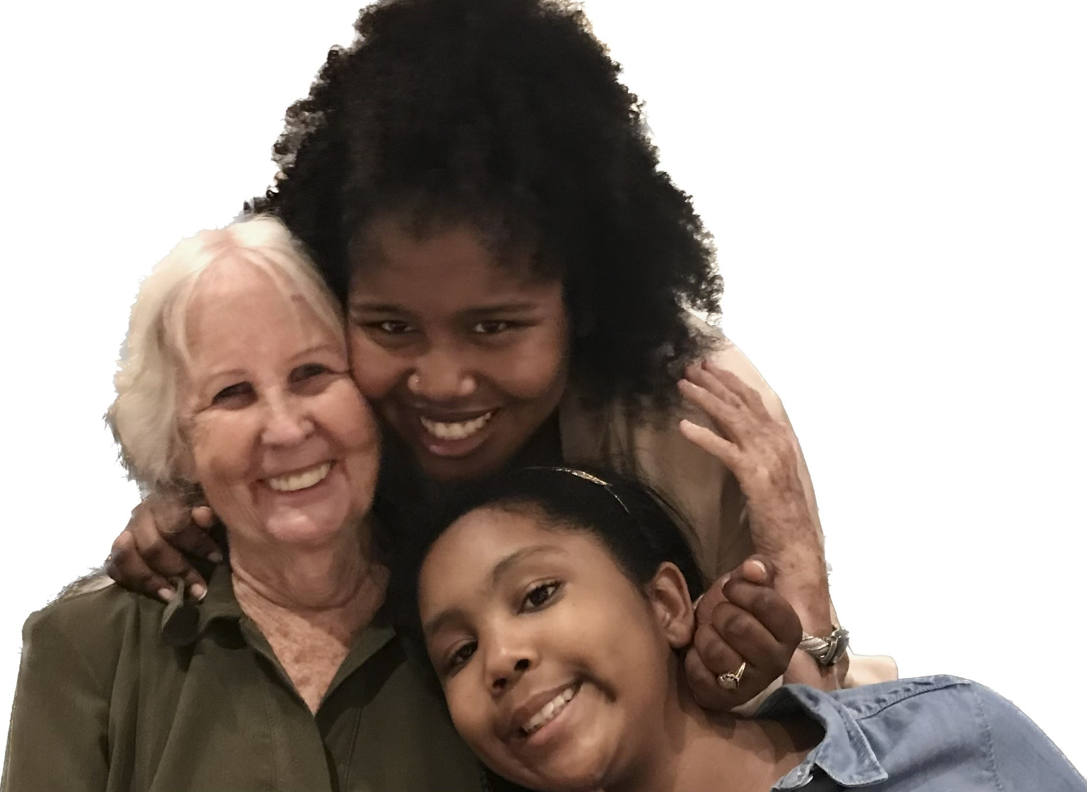 Watson with Kimberly's two daughters